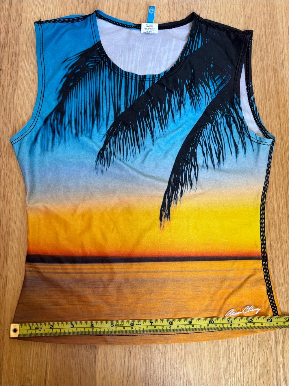 Aaron Chang Vintage Sunset Rash Guard Tank S - Picture 7 of 9
